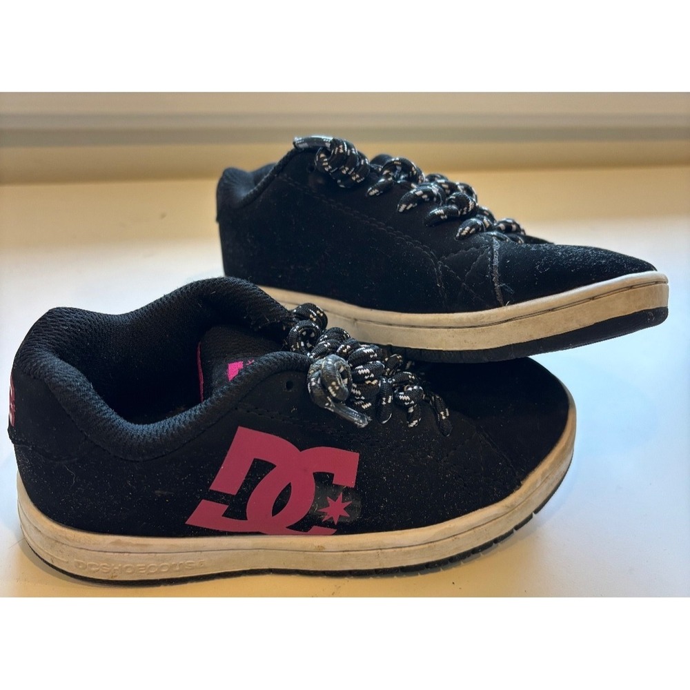 DC‎ Kid's Court Graffik Shoe - Black / Pink size youth 11 kids toddlers shoe